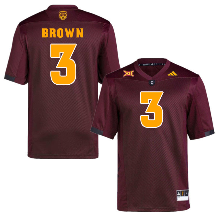 #3 Raleek Brown Arizona State Sun Devils College Football Jerseys Stitched-Maroon